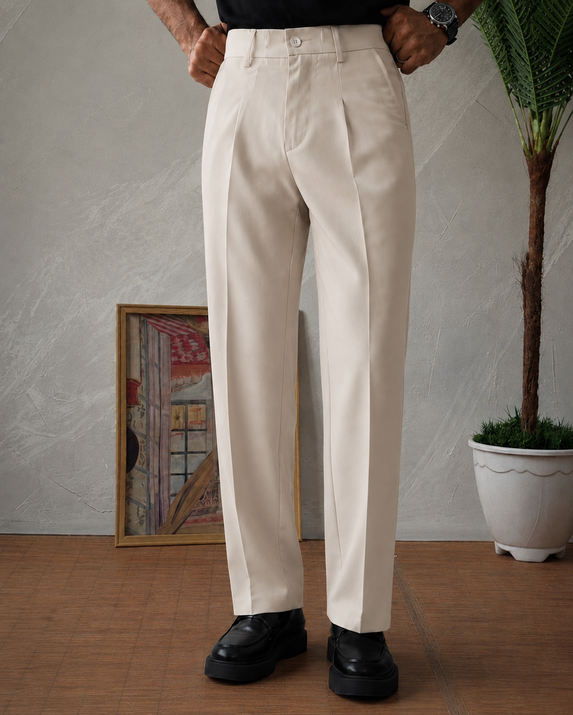 Regular fit trousers